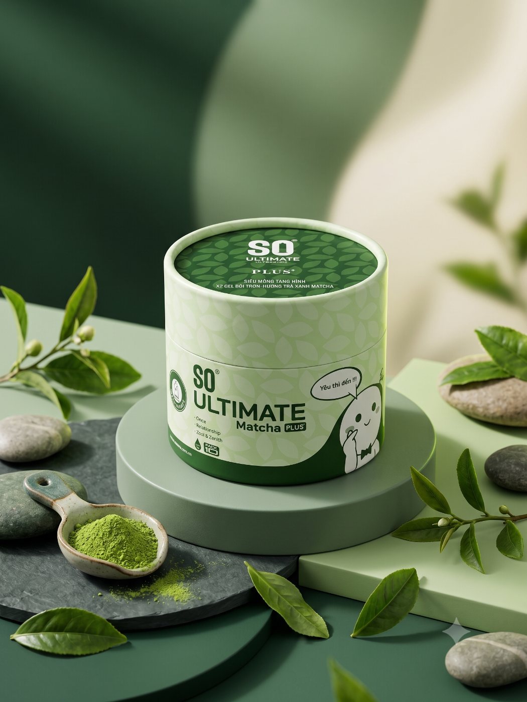 Bao Cao Su SO Ultimate Ultrathin Plus - Siêu Mỏng Hương Trà Xanh